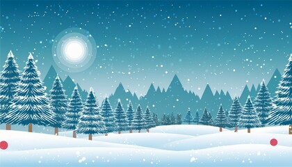 Obraz premium winter landscape with snow