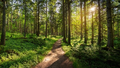 Naklejka premium path in the forest