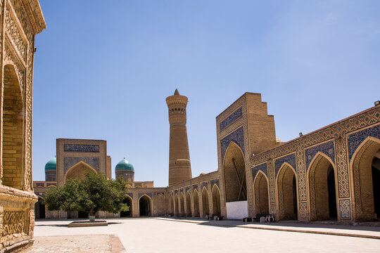 Inner courtyard of the Khoja Kalon Madrasa, in Bukhara