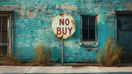 Fototapeta premium Embracing the No-Buy Movement for Sustainable Living and Conscious Consumption