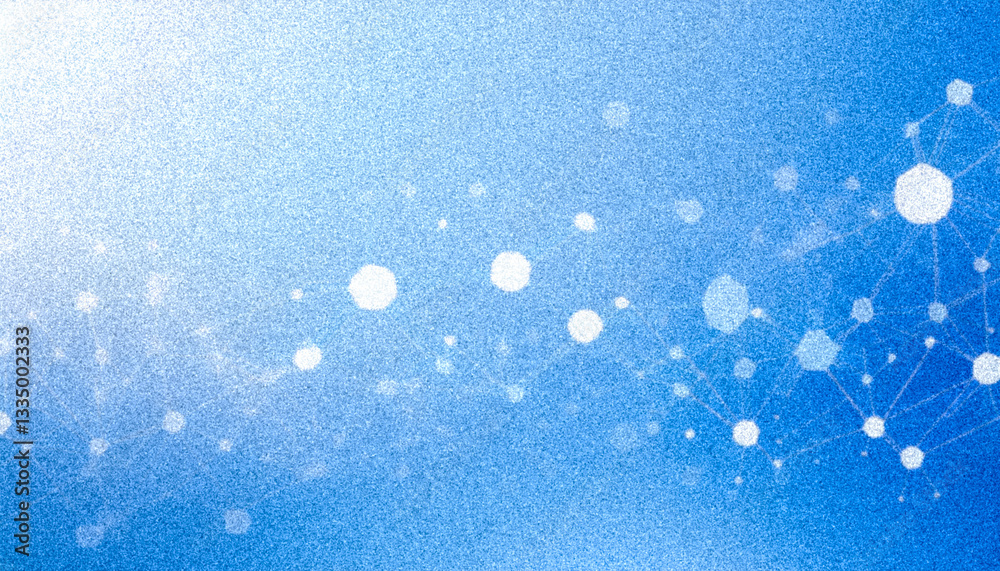 Poster Abstract representation of digital connections and networking in a blue background