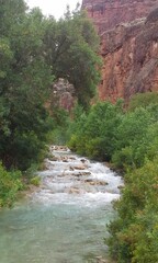 waterfall on the river in the Havasupai area, beaver falls