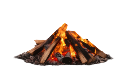 Bonfire isolated on white background