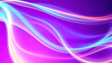 Abstract Metallic Waves in Shades of Purple and Pink