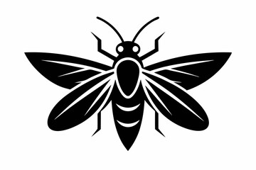 a firefly logo line art silhouette vector illustration