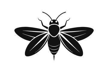 a firefly logo line art silhouette vector illustration