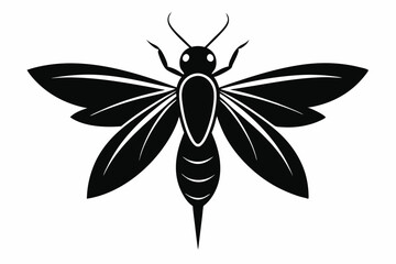 a firefly logo line art silhouette vector illustration
