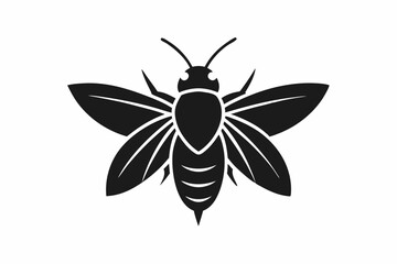 a firefly logo line art silhouette vector illustration