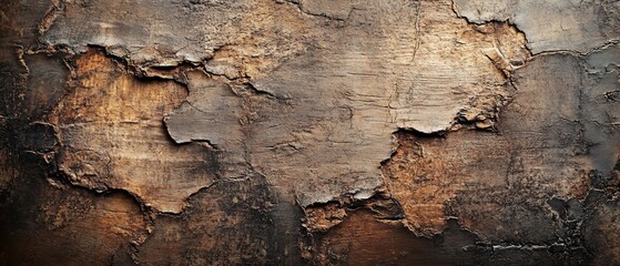 Fototapeta premium Chipped wall Old paint peeling, creating texture on concrete backdrop