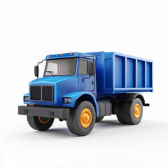 Fototapeta premium simple truck on white background Creative cartoon design Generative ai