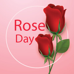 Realistic Rose day Illustration 3