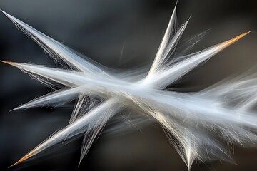 Fototapeta premium Abstract interplay of wispy elements radiating against a muted dark backdrop