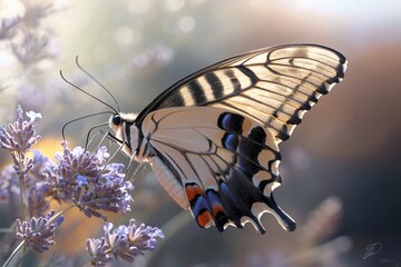 Butterfly on lavender