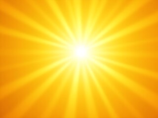 Obraz premium Radiant Sunlight Beams with Warm Golden Glow in Clear Sky