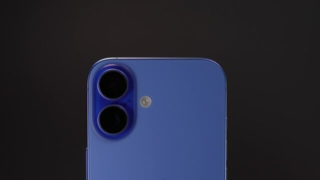 close-up of the back cover of the Iphone 16 phone