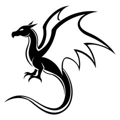 black and white dragon