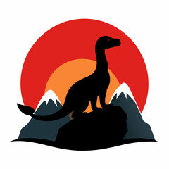 silhouette of a dinosaur