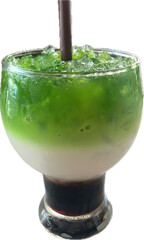 ice green tea coffee isolated