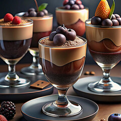The texture and presentation of the chocolate for national chocolate custard day