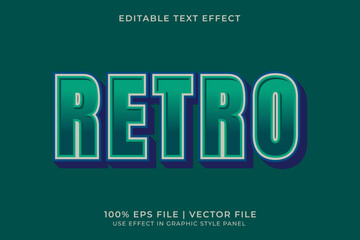 3D Editable vector text effect in Retro or Vintage style	