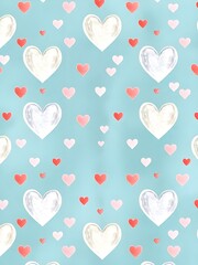 seamless background with hearts