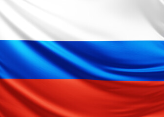 russia flag picture, close-up shot of symbol of russian nation, europe, animated flag background photo, 3D photo of a flag, national symbol of the people, patriotism, full screen