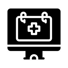 Obraz premium online appointment glyph icon