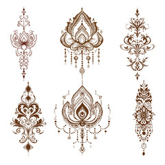 Hand Drawn Ethnic Mandala Pattern Intricate Henna Inspired Decoration