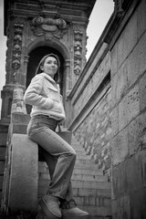 Beautiful woman photographed on a street in Seville
