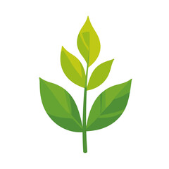 Fototapeta premium Geometric Brutalis Green Leaf Illustration, Abstract, Vibrant Green, Nature