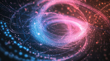 Fototapeta premium Abstract swirling light vortex, energy, cosmic nebula