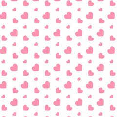Pastel color hearts seamless pattern design
