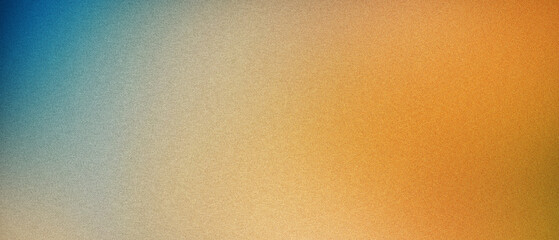 Orange teal yellow color gradient background, with grainy noise texture effect, for poster summer banner backdrop design