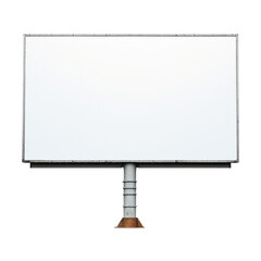 Obraz premium Blank White Billboard Advertising Sign Mockup Isolated on White Background