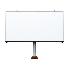 Fototapeta premium Blank White Billboard Isolated on White Background for Advertisement Mockup