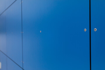 A Stunning Vibrant Blue Wall Showcasing a Modern Aesthetic and Design Innovations