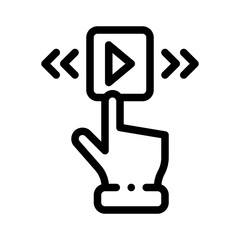 play button line icon