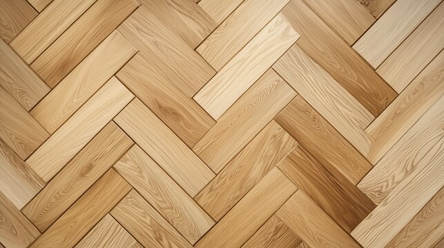 Precious wood in herringbone parquet flooring