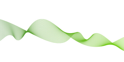 green wave lines on white background,Colorful vector background.green wave melody lines on white background,soft Waves in light green Colors, green wave line. 