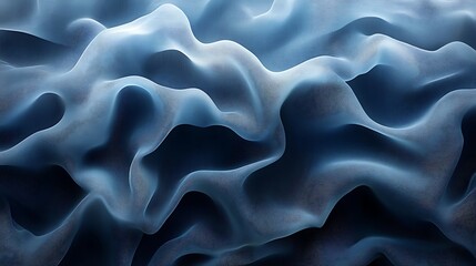 Obraz premium Abstract blue fabric waves.