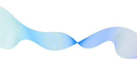 Abstract background with blue wave lines on white.Thin line wavy abstract vector background.Abstract wave line for banner, wallpaper background with wave,