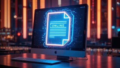 Obraz premium Modern digital workspace graphic design & innovation