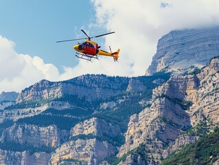 Epic Scenic Helicopter Tour over Rugged Mountain Landscapes: Adventure & Nature Photography in High Altitude Exploration