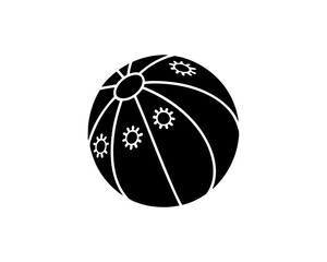 creative details Beach Ball Icon vector illustration