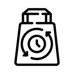 checkout process line icon