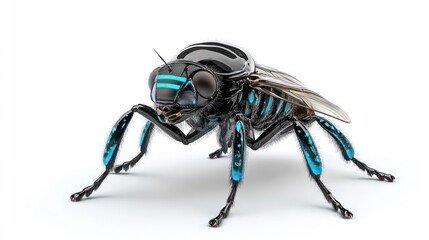 Fototapeta premium Cybernetic Fly: A Futuristic Insect Design