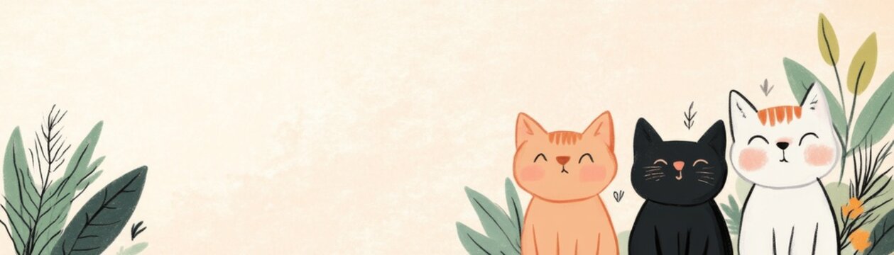 Hand-drawn concept art of an eco-conscious cat food brand, natural tones, earthy feel