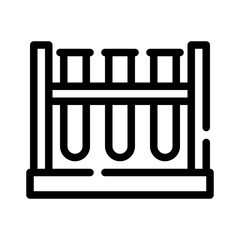 test tube rack line icon