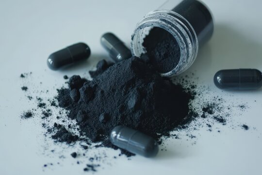 Charcoal powder and tablets as a herbal solution