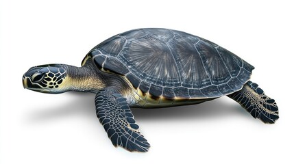 Obraz premium Majestic Sea Turtle: A Stunning Portrait of Marine Life
